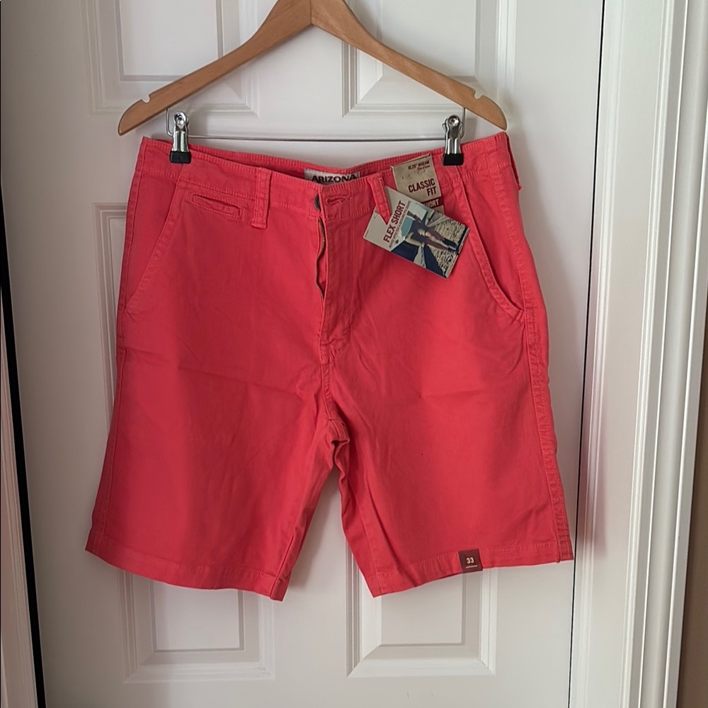 Arizona Jean Company Salmon Pink Tailored Bermuda Shorts